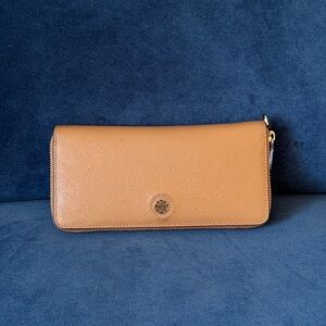 Tory Burch Emerson‎ Brown Saffiano Leather  Wallet.